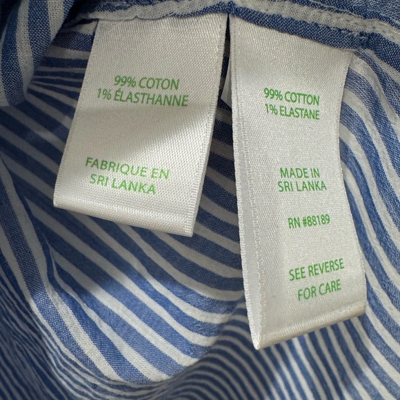 Lilly Pulitzer Chambray pinstriped button down - Picture 6 of 6